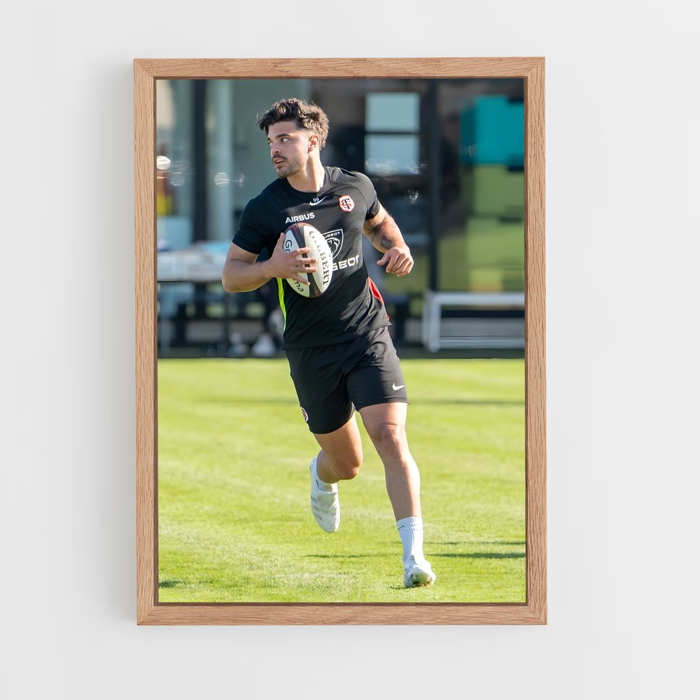 Poster Sprint de Romain – affiche Rugby (vue 4)